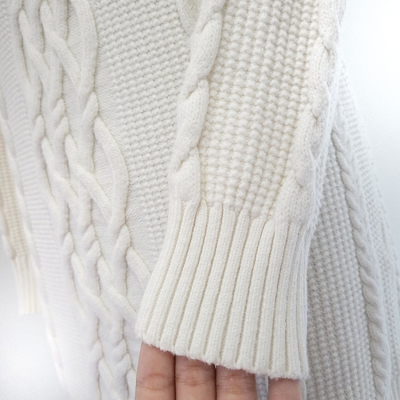 Aritzia Sunday Best Demi Chunky Cable Knit Ribbed Sweater Dress - Picture 8 of 14